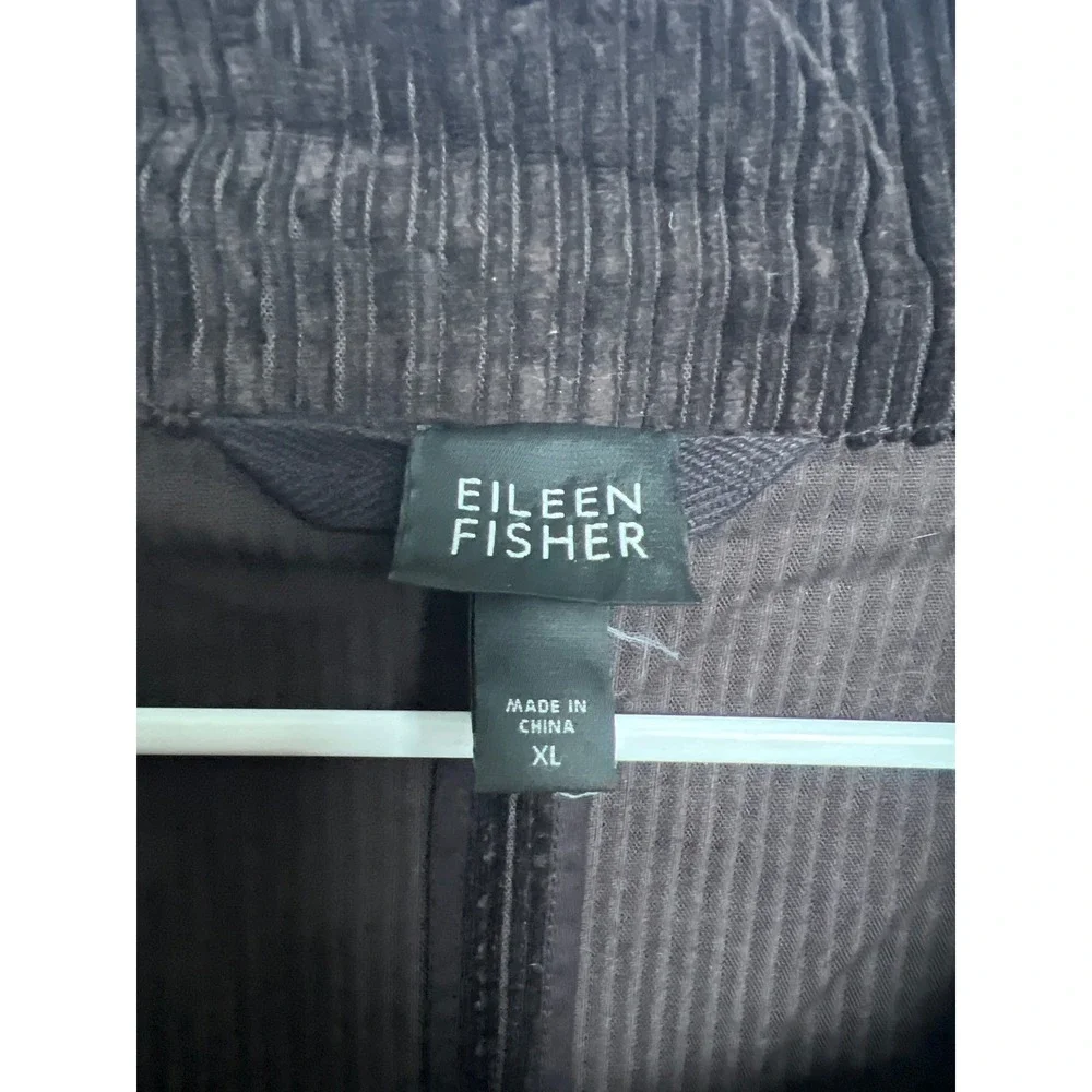Eileen Fisher Brown Organic Cotton Wide Wale Corduroy Oversized Jacket XL Ethica